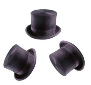 Tres sombreros de copa