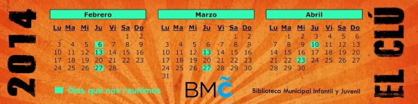 marcapaginas CLU calendario